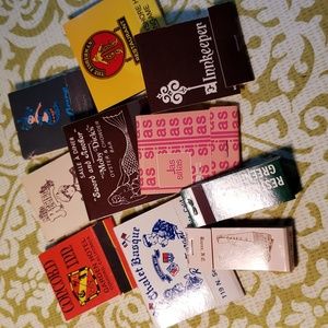 Restaurant advertising matchbooks 10 vtg